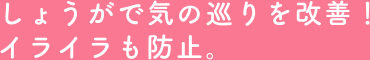 しょうがで気の巡りを改善！イライラも防止。