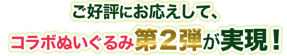 ご好評にお応えしてコラボぬいぐるみ第２弾が実現！